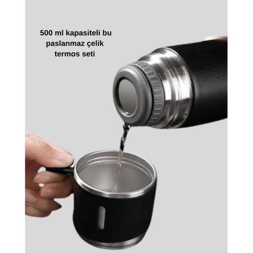 500 Ml Vakumlu Termos – Çift Kat Paslanmaz Çelik, Sızdırmaz Kapağıyla Sıcak Ve Soğuk İçeceklere Özel