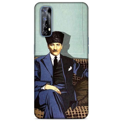 Huawei P Smart 2021 Kılıf Atatürk (48) Bumper Kılıf Yeşil Duvar