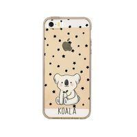 iPhone 5 Koala Desenli Premium Şeffaf Silikon Kılıf