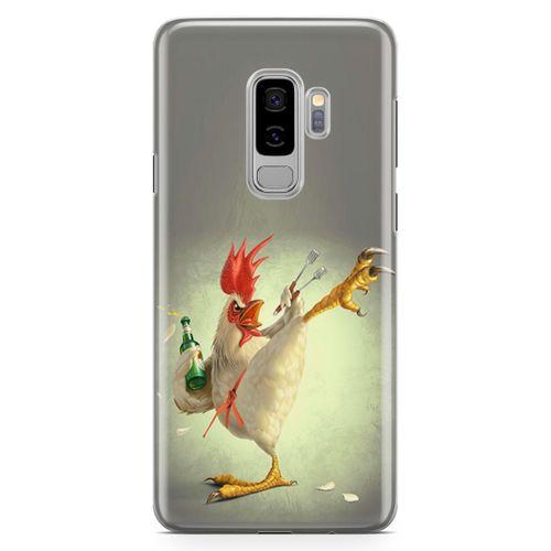 Samsung Galaxy S9 Plus Kılıf Çılgın Tavuk Arka Kapak Koruma Desenli Full Koruyucu