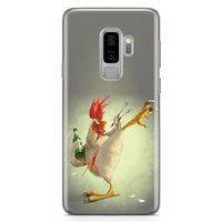 Samsung Galaxy S9 Plus Kılıf Çılgın Tavuk Arka Kapak Koruma Desenli Full Koruyucu