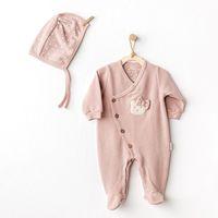 Andywawa AC25113 Cute Bear Bebek Tulum Takım Rose