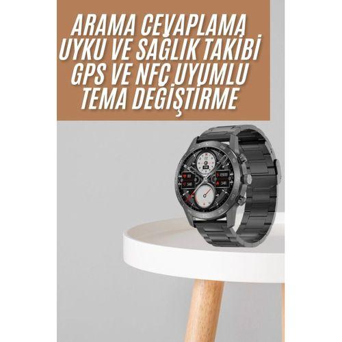 Akıllı Saat Çelik Kordon Çağrı Cevaplama Amoled Ekran Titreşimli Uyku Ve Sağlık Takibi Yeni Nesil