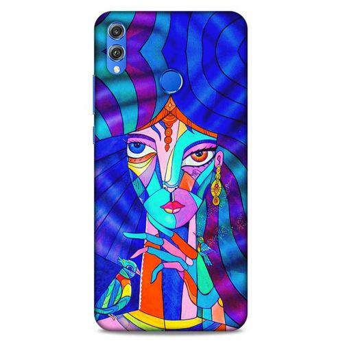 Lopard Huawei Honor 8x Uyumlu Kılıf Sürreal Yüzler ♀ (45) Liquid Air Kılıf Baskılı