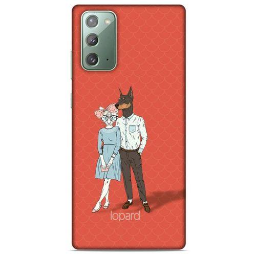 Samsung Galaxy Note 20 Kılıf FunnyMaX (15) Antişok Kılıf Kırmızı Kedi Köpek