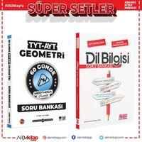 Mert Hoca TYT AYT 60 Günde Geometri Kampı ve AKM Dil Bilgisi Soru Bankası Seti 2 Kitap