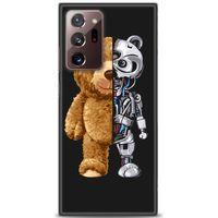 Samsung Galaxy Note 20 Kılıf HD Baskılı Kılıf - Ayı ve İskeleti + Tam Ekran Koruyucu