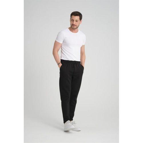 Premium Oxford Örme Regular Fit  Duble Paça Erkek Pantolon- Siyah