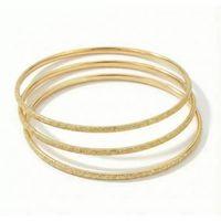 3'lü Simli Ajda Bilezik-65mm - Altın