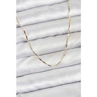 CM 14K Gold Renk İnce Kesim Çubuk Model Zincir Kadın Kolye