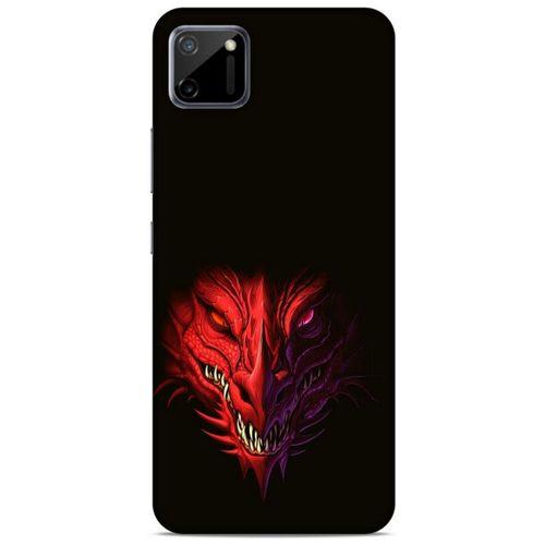 Oppo Realme C11 Kılıf Dragons (16) Kalın Kılıf Kırmızı King Ejderha