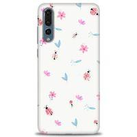 Huawei P20 Pro Kılıf HD Baskılı Kılıf - Uğur Böcekleri + Tam Ekran Koruyucu