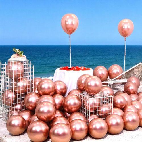 25 ADET ROSE GOLD KROM BALON PARLAK METALİK KROM ROSE GOLD BALON HELYUM GAZINA UÇAN BALONA UYGUNDUR