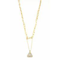 Çoklu Üçgen Kolye - Altın