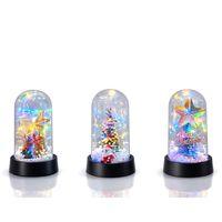 Yılbaşı Temalı Işıklı  Dekoratif Cam Fanus Alk5038