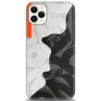 iPhone 11 Pro Max Kılıf HD Baskılı Kılıf - Turuncu Çizgi + Tam Ekran Koruyucu