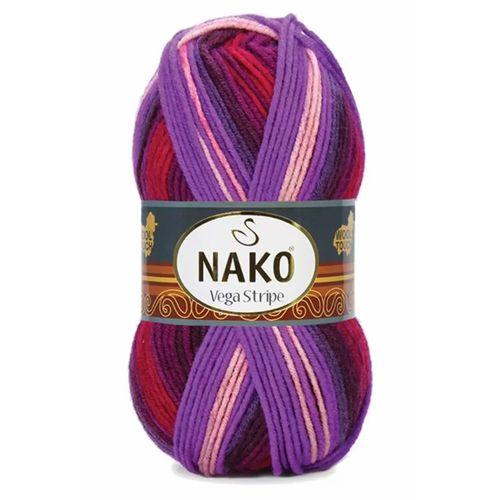 1 Adet Vega Stripe Premium Akrilik El Örgü İpi Yünü No: 82412