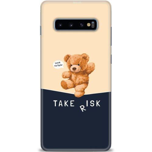 Samsung Galaxy S10 Plus Kılıf HD Baskılı Kılıf - Take Risk + Tam Ekran Koruyucu