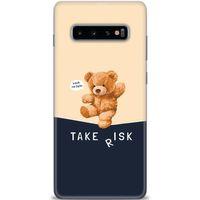 Samsung Galaxy S10 Plus Kılıf HD Baskılı Kılıf - Take Risk + Tam Ekran Koruyucu