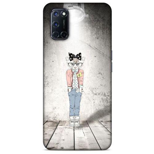 Oppo A92 Kılıf FunnyMaX (39) Liquid Crystal Kılıf Açık Gri Kedl
