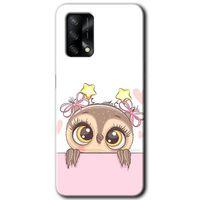 Oppo A54 Kılıf HD Desen Baskılı Arka Kapak - Sevimli Baykuş + Kırılmaz Cam