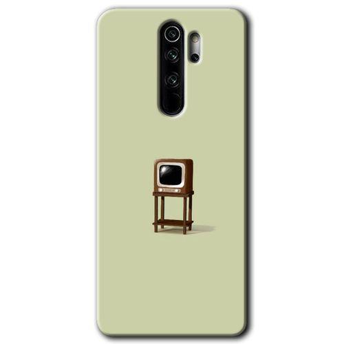 MRCİLETİSİM Xiaomi Redmi Note 8 Pro Kılıf HD Desen Baskılı Arka Kapak + Temperli Cam - Retro-TV
