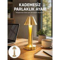Led Masa Lambası 3 Renk Ayarlı Şarjlı Kablosuz Modern Tasarım Yeni Nesil