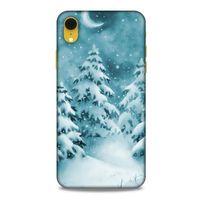 Apple iPhone XR Kılıf Snowix (36) Glitter Kılıf Beyaz Yeşil