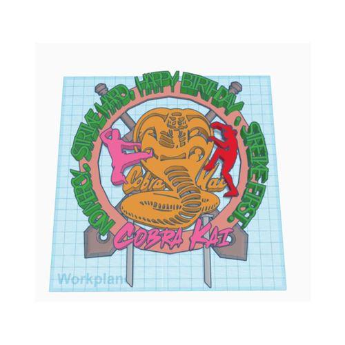 Pasta Süsleme Cobra Kai (Bu ürün Sadece Plastik parçadır - Almadan Önce Soru Sorabilirsiniz)