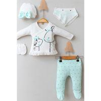 Little Mause Desenli % 100 Pamuk 5'li Kız Bebek Hastane Çıkış Seti