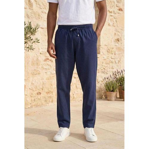 Meridian Kumaş Relaxed Fit %100 Pamuklu Jogger Erkek Yazlık Eşofman Altı Pantolon - Lacivert