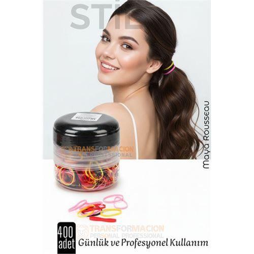 Silikon Saç Tokası Renkli Saç Lastiği Mini Elastik Toka 400 ADET RENKLİ 720710