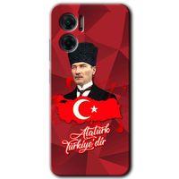 Potkal Hediye Fabrikası Xiaomi Redmi 10 5G HD Baskılı Kılıf + 9D Tam Ekran Koruyucu - Atatürkiye
