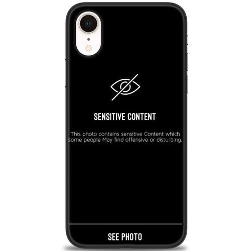 iPhone XR Kılıf HD Baskılı Kılıf - Sensitive Content + Tam Ekran Koruyucu