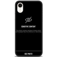 iPhone XR Kılıf HD Baskılı Kılıf - Sensitive Content + Tam Ekran Koruyucu