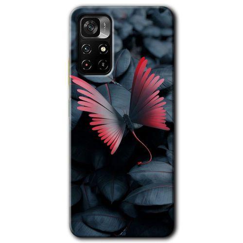 Potkal Hediye Fabrikası Xiaomi Redmi Note 11T Kılıf HD Desen Baskılı Arka Kapak - Dark Butterfly
