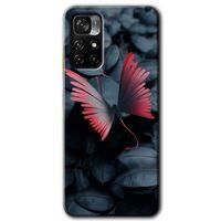 Potkal Hediye Fabrikası Xiaomi Redmi Note 11T Kılıf HD Desen Baskılı Arka Kapak - Dark Butterfly