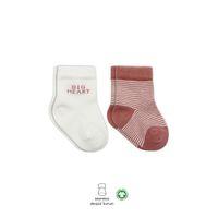 Bistyle Big Heart Penye Soket Çorap 2'Li BS10117 Pudra