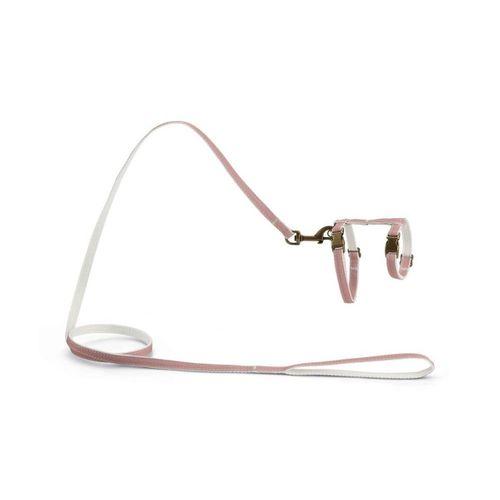 Beeztees DBL Kedi Göğüs Tasması ve Gezdirme Kayışı, 130cm, Pudra Pembe, 27-45cm