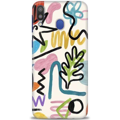 Samsung Galaxy M20 Kılıf HD Baskılı Kılıf - Çizimler + Tam Ekran Koruyucu