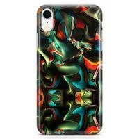 Apple iPhone XR Kılıf Renklerin Savaşı Arka Kapak Koruma Desenli Full Koruyucu