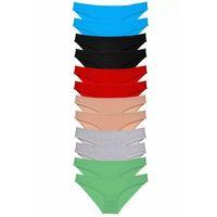 12 adet Eko Set Likralı Kadın Slip Külot Çok Renkli 2