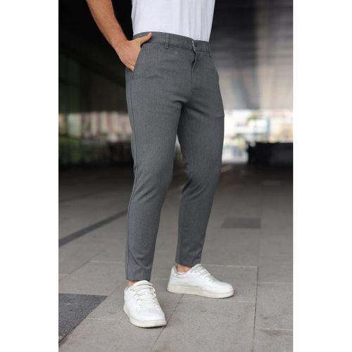 Erkek Slim Fit Likralı Gabardin Pantolon