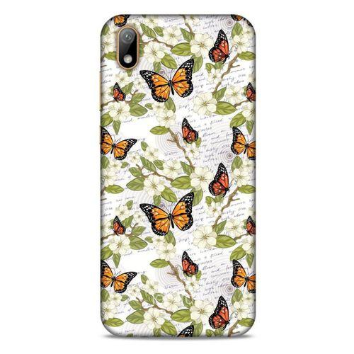 Huawei Y5 2019 Kılıf Kelebek Etkisi (40) Fit Silikon Kılıf Yeşil Kırmızı