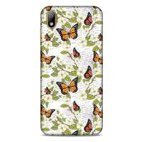 Huawei Y5 2019 Kılıf Kelebek Etkisi (40) Fit Silikon Kılıf Yeşil Kırmızı