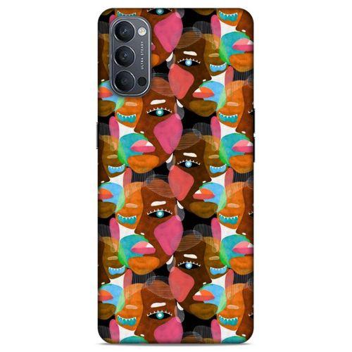 Lopard Oppo Reno 4 Uyumlu Kılıf Sürreal Yüzler ♀ (7) Telefon Kılıfı Baskılı