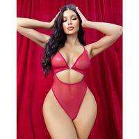 Kırmızı Transparan Fantezi Babydoll