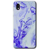 MRCİLETİSİM Samsung Galaxy A01 Core Kılıf Baskılı Kapak - Cranny Liquid Wall + 5D Tam Kaplayan Cam