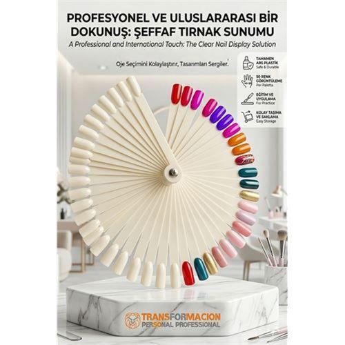 TransForMacion BEYAZ Protez Jel Tırnak Eğitim ve Sunum Kartelası 717000