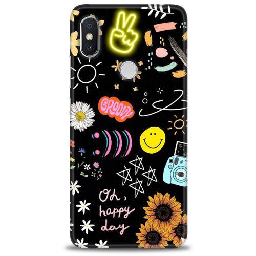 Xiaomi Redmi Note 6 Pro Kılıf HD Baskılı Kılıf - Happy Day + Tam Ekran Koruyucu